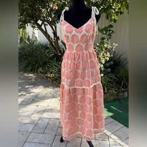 Floral peach Women Dress